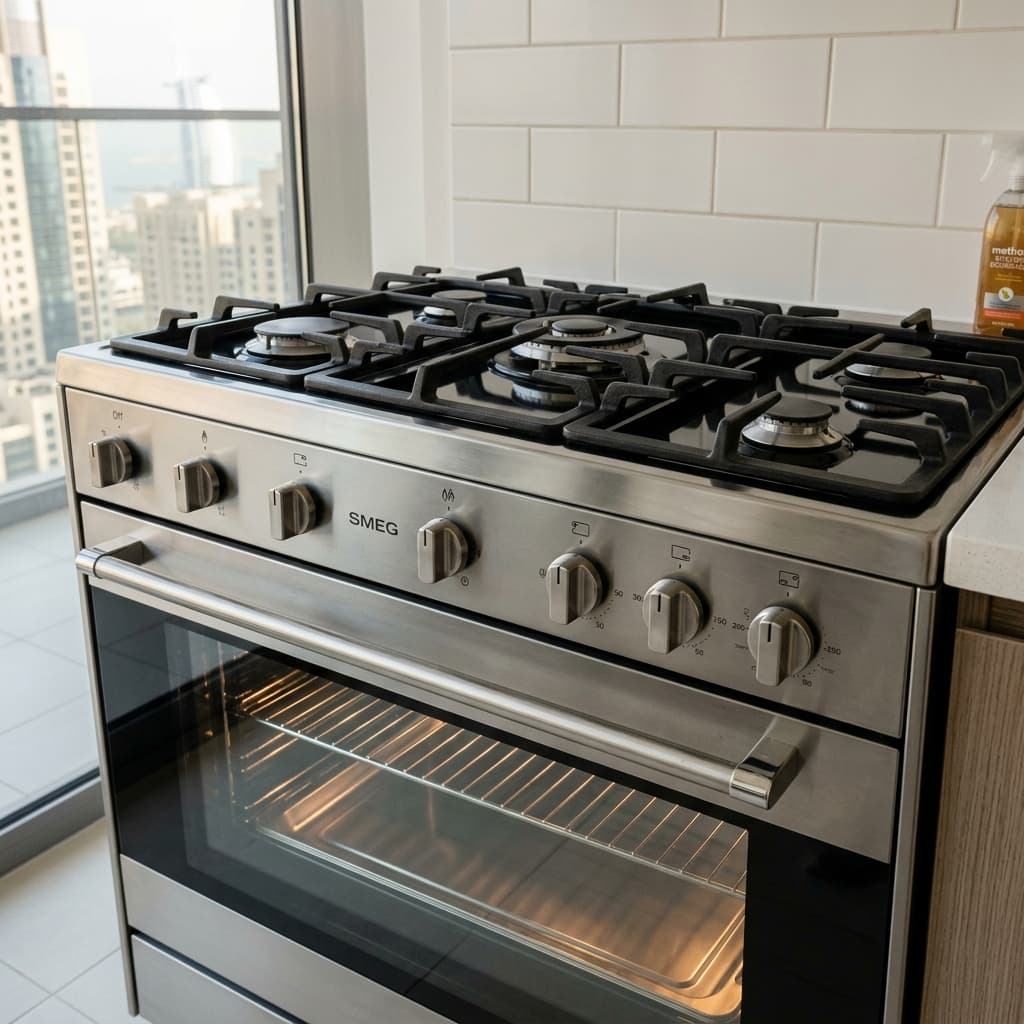 JVC apartment after restoration — Kitchen degreased inside and out to the brand-new standard.